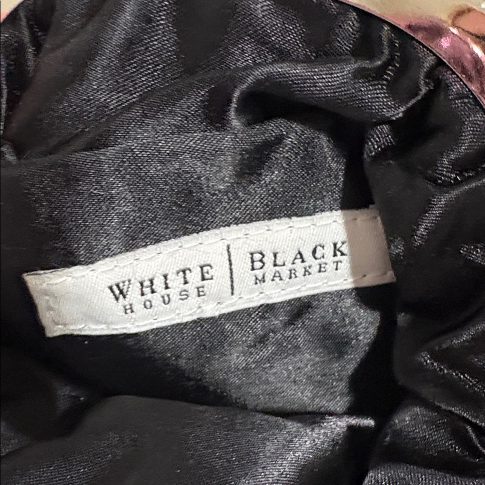 White House Black Market Black Clutch with Silver Accents - Picture 2 of 3